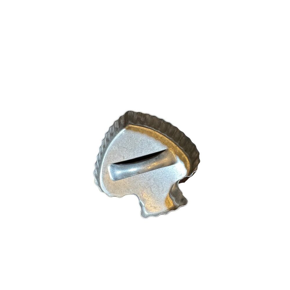 Cookie Cutter Vintage Spade Playing Card Crinkly/crenellated Edge Aluminum - Picture 5 of 5